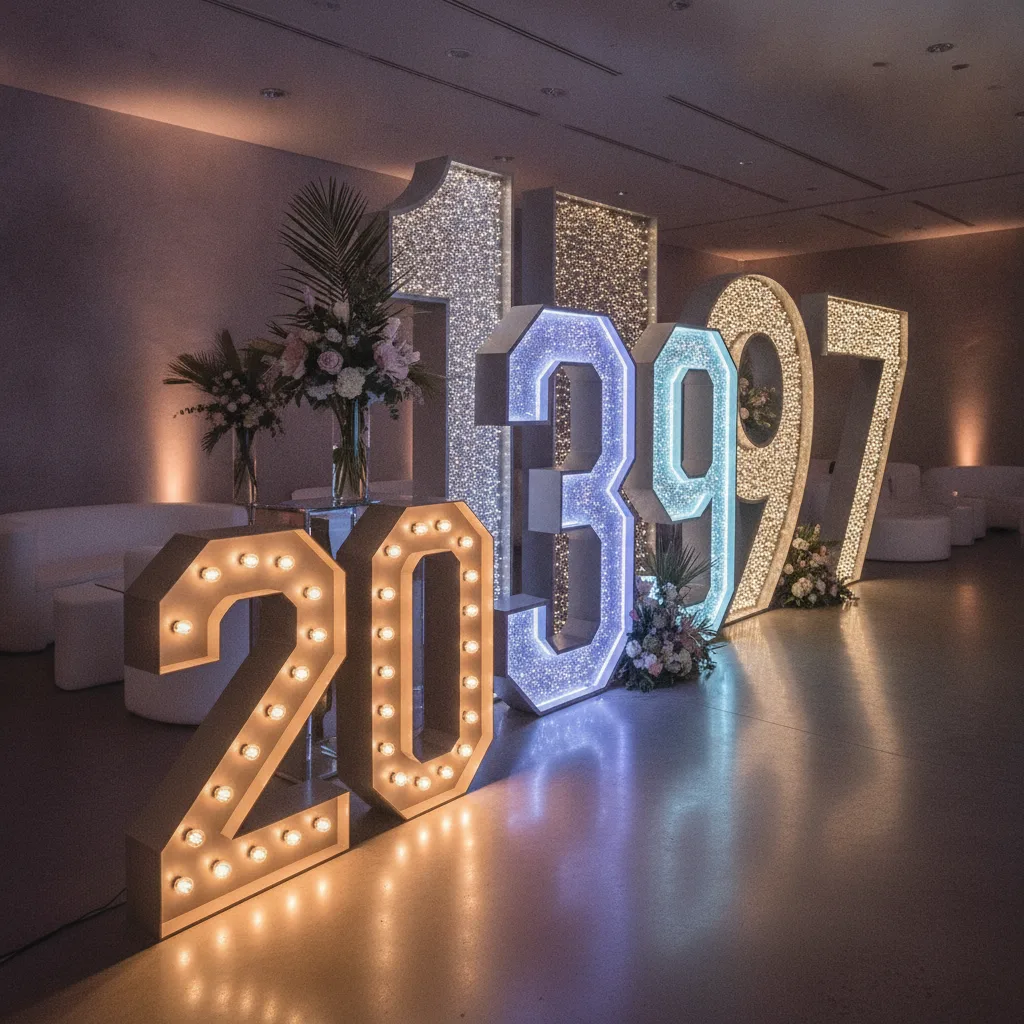 chiffres lumineux anniversaire