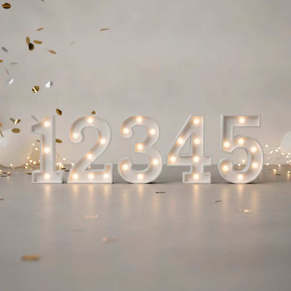 chiffres lumineux anniversaire
