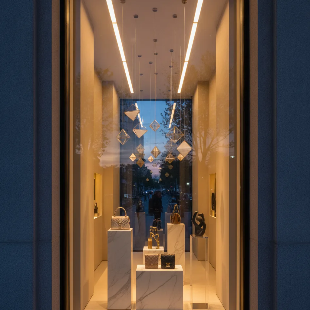 décoration vitrine saisonnière