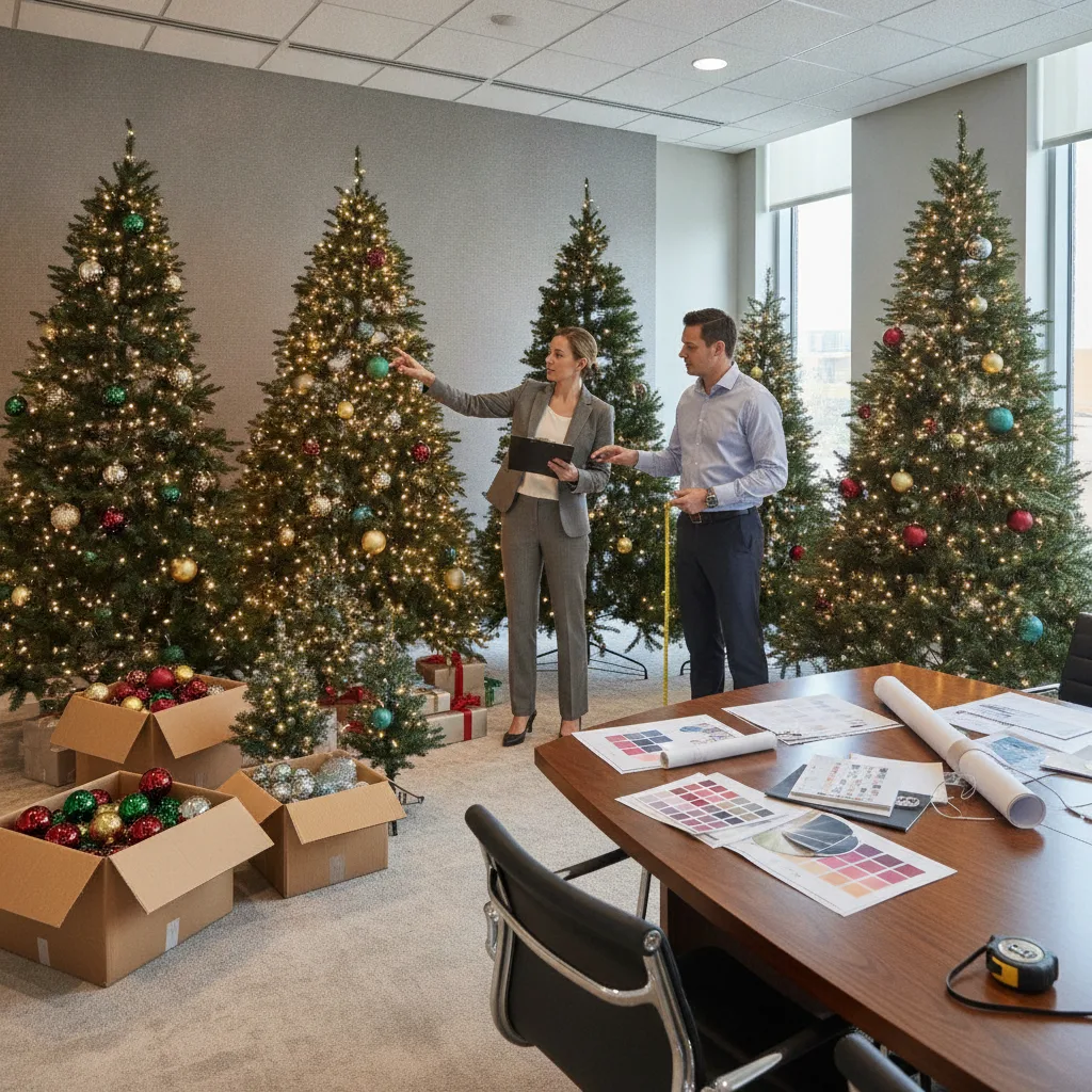 décoration arbre de Noël entreprise