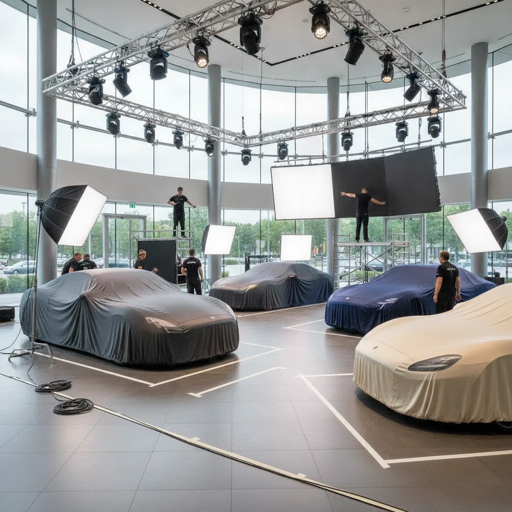 décoration showroom automobile luxe