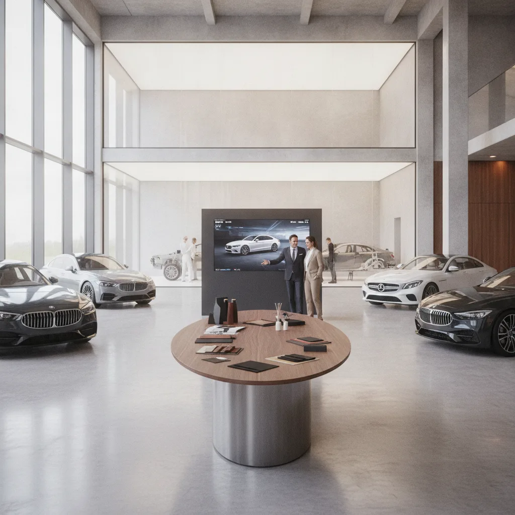 décoration showroom automobile luxe